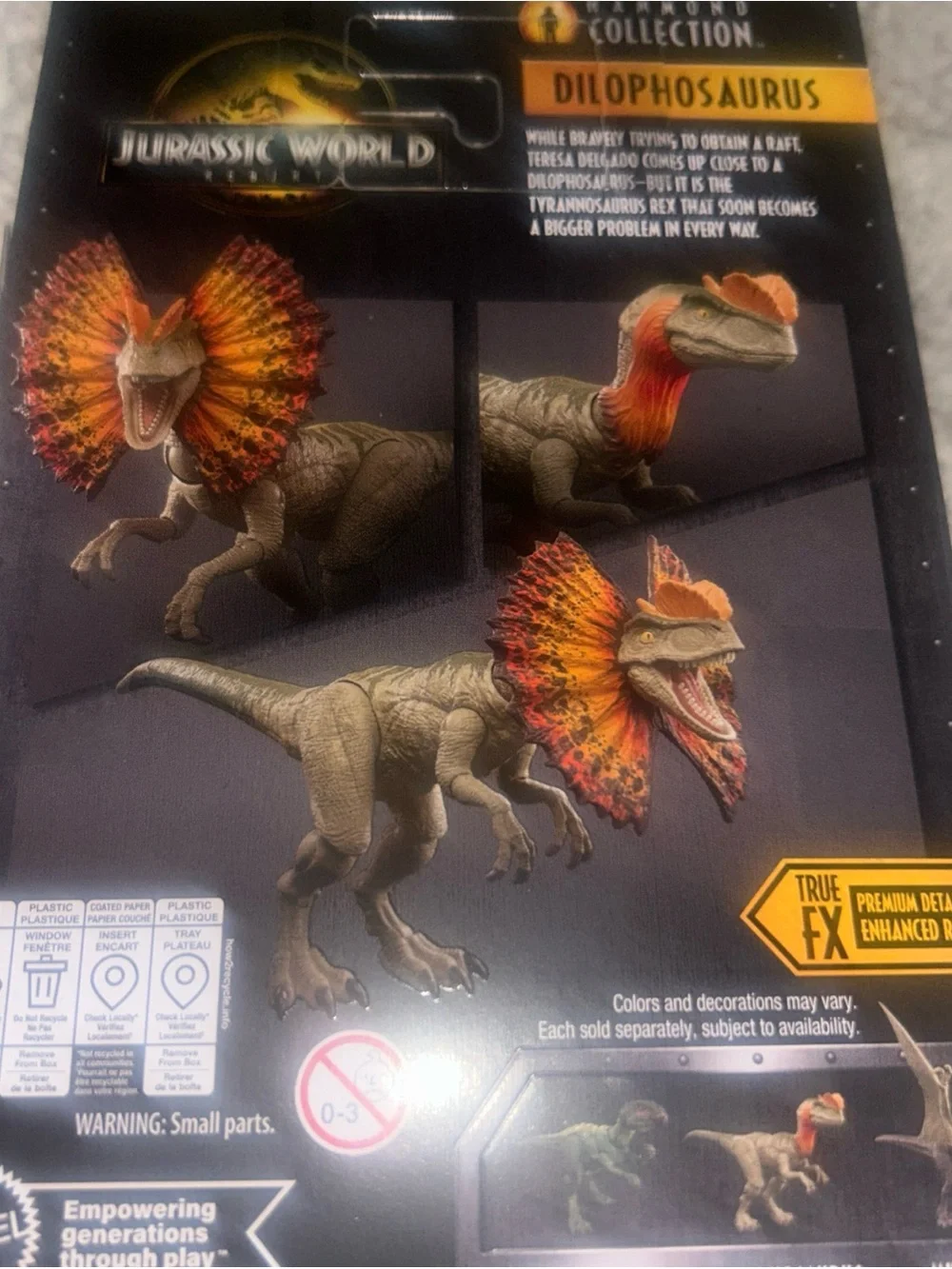 Mattel Jurassic World Hammond Collection Dilophosaurus Park 2026 New True FX